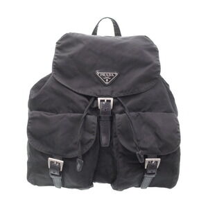 PRADA Two Pocket Tessuto Backpack Rucksack Daybag Black